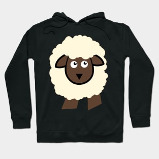 Fluffy brown and cream cartoon sheep pattern Hoodie